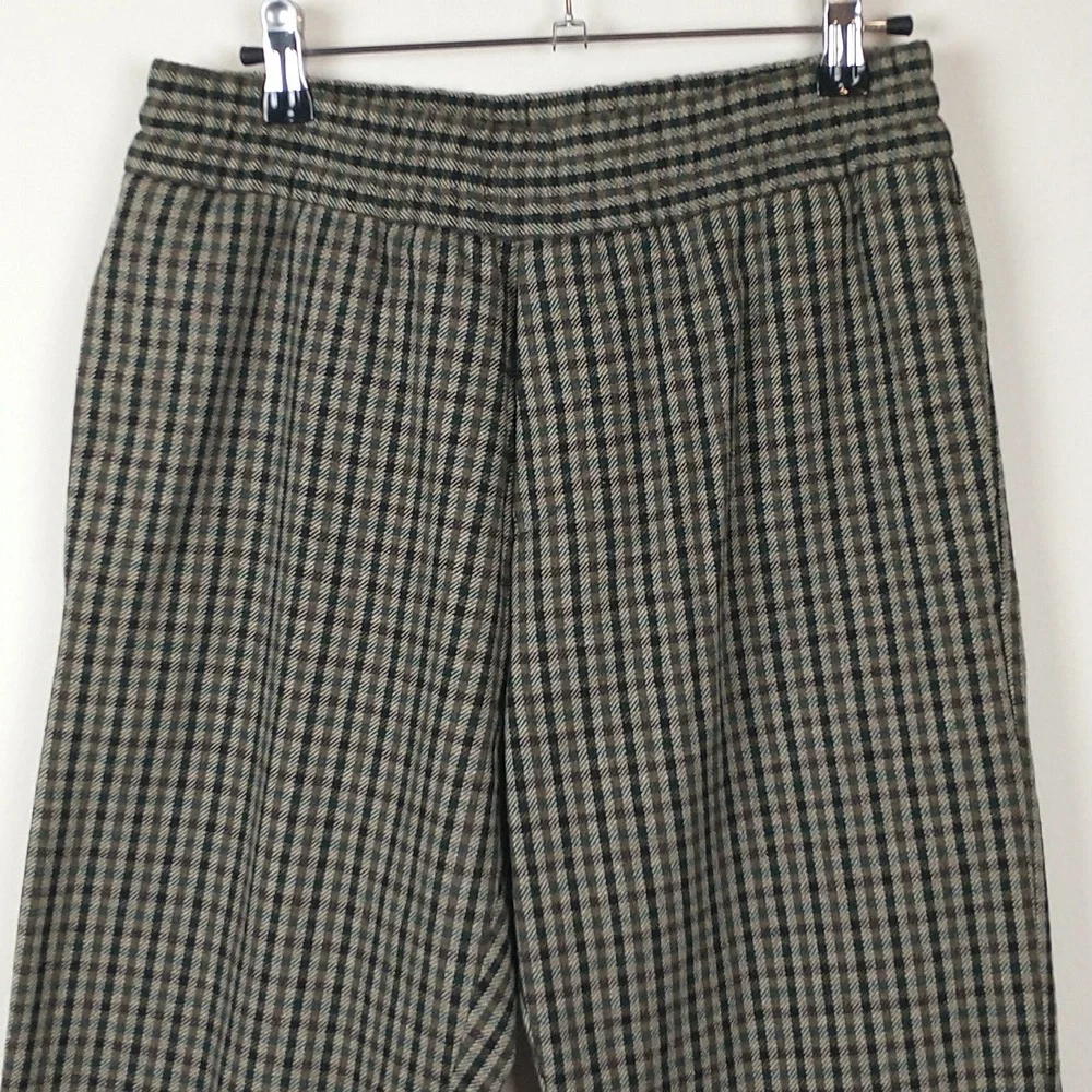 Acne Studios Wool Trousers Mens 44 XS Plaid Brown Black Check Tweed
